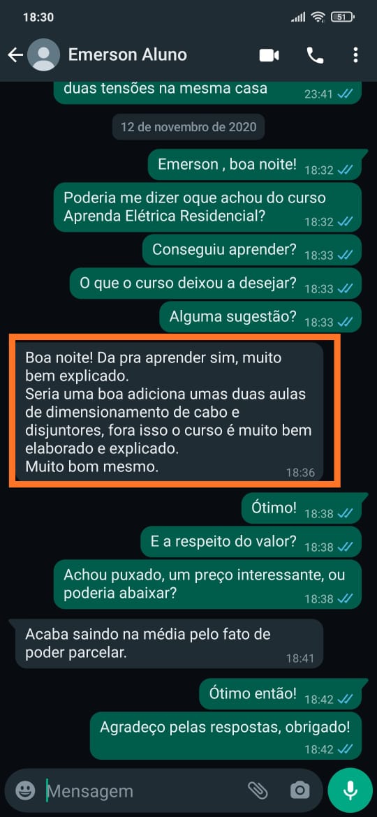Depoimento aluno 3
